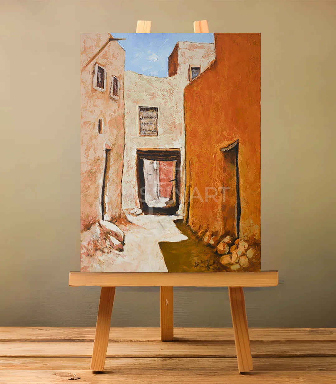 Le Seuil du Silence - signé par l'artiste Mohamed Assalmi.